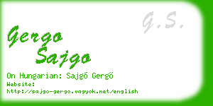 gergo sajgo business card