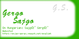 gergo sajgo business card